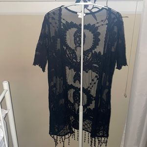Lacy black boho wrap
